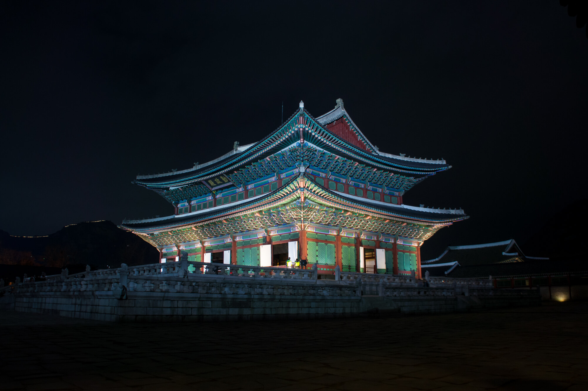 Korean Palaces by Moonlight